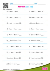 Add or Subtract Tens